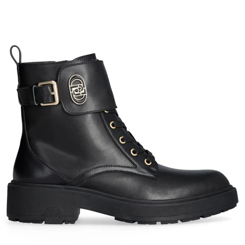 Anfibi Donna LIU JO London 03 in Pelle Nera