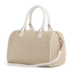 Bauletto Donna a Mano LIU JO in Tessuto Jacquard con Logo Monogram Bianco