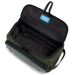 Beauty Case PIQUADRO Uomo in Tessuto e Pelle Colore Verde Linea Pq-Earth - BY6947S137