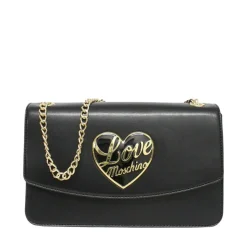 Borsa a Spalla e a Tracolla LOVE MOSCHINO Nera con Cuore Nero con Logo