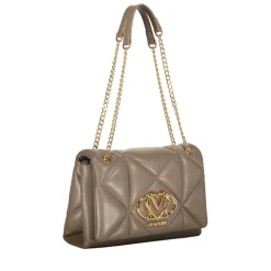 Borsa a Spalla e a Tracolla Trapuntata LOVE MOSCHINO linea Embossed Taupe