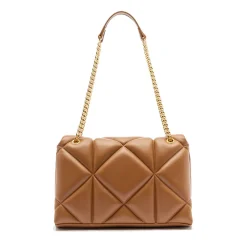 Borsa a Spalla e a Tracolla Trapuntata LOVE MOSCHINO linea Embossed color Castagna