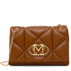 Borsa a Spalla e a Tracolla Trapuntata LOVE MOSCHINO linea Embossed color Cuoio