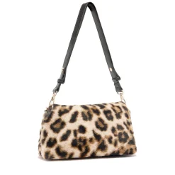 Borsa a Spalla Media LIU JO linea LaPuffy in Pelliccia Sintetica stampa Animalier