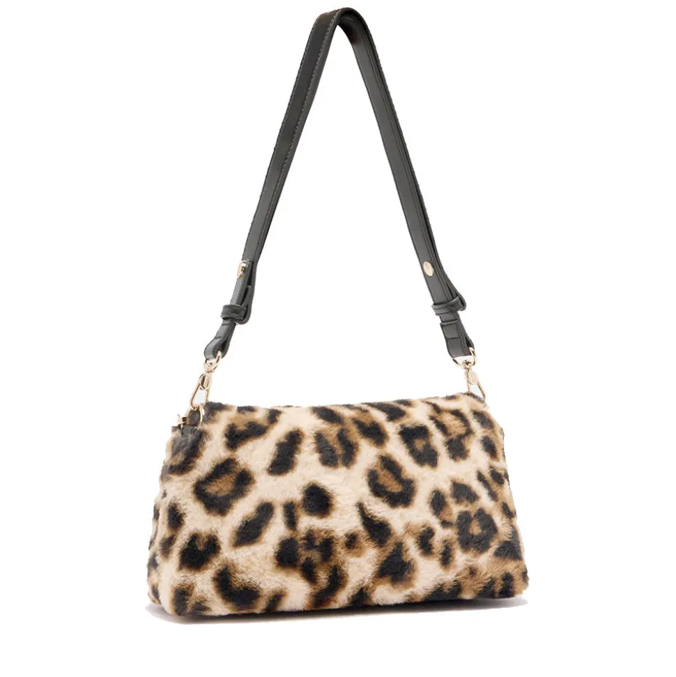 Borsa a Spalla Media LIU JO linea LaPuffy in Pelliccia Sintetica stampa Animalier