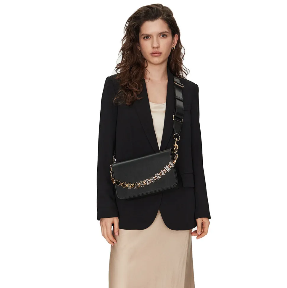 Borsa a Tracolla LOVE MOSCHINO linea Dangling in Pelle Nera