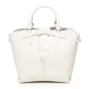 Borsa Donna a Mano a Secchiello COCCINELLE in Pelle Colore Blanco linea Flores Misura Piccola