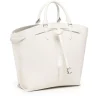 Borsa Donna a Mano a Secchiello COCCINELLE in Pelle Colore Blanco linea Flores