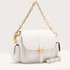 Borsa Donna a Mano COCCINELLE in Pelle Colore Blanco linea Campus Mini