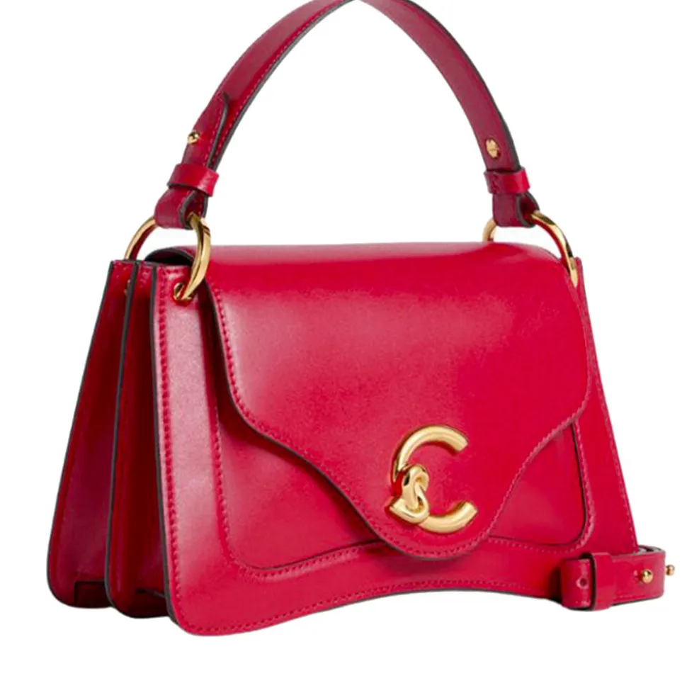 Borsa Donna a Mano COCCINELLE in Pelle linea C-Me Calf Cocker Small Colore Scarlet