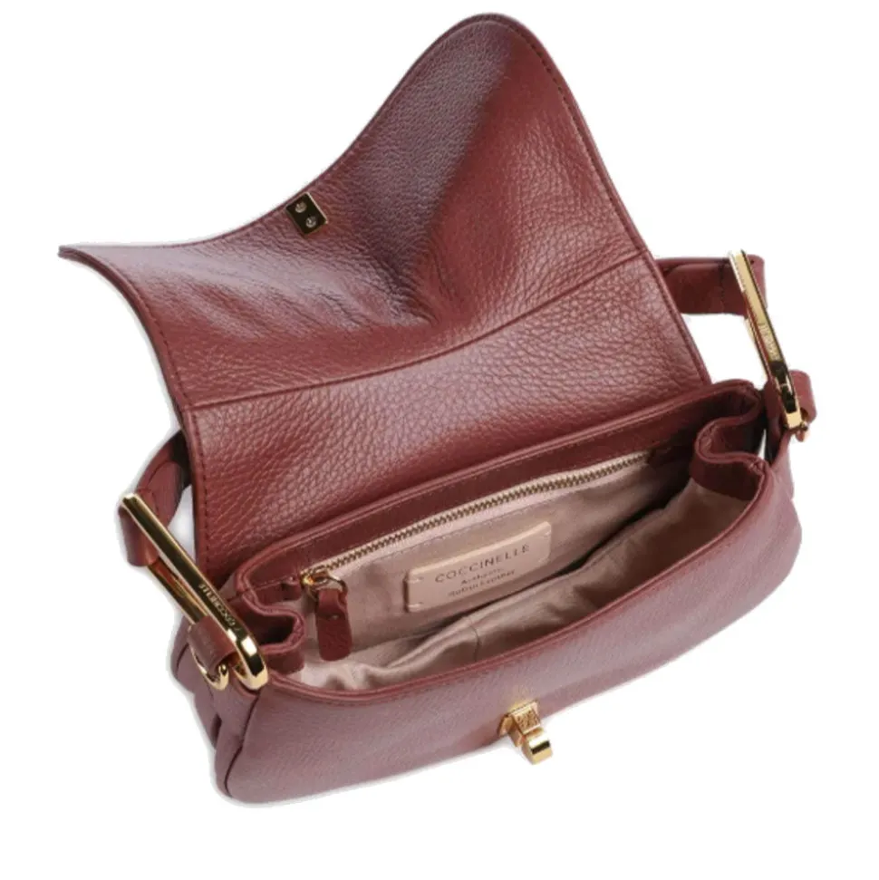 Borsa Donna a Mano COCCINELLE in Pelle Linea Magie Colore Brandy Misura Small