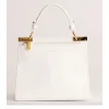 Borsa Donna a Mano COCCINELLE linea Binxie Small in Pelle Brillant White