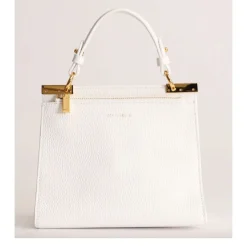 Borsa Donna a Mano COCCINELLE linea Binxie Small in Pelle Brillant White