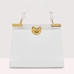 Borsa Donna a Mano COCCINELLE linea Binxie Small in Pelle Brillant White