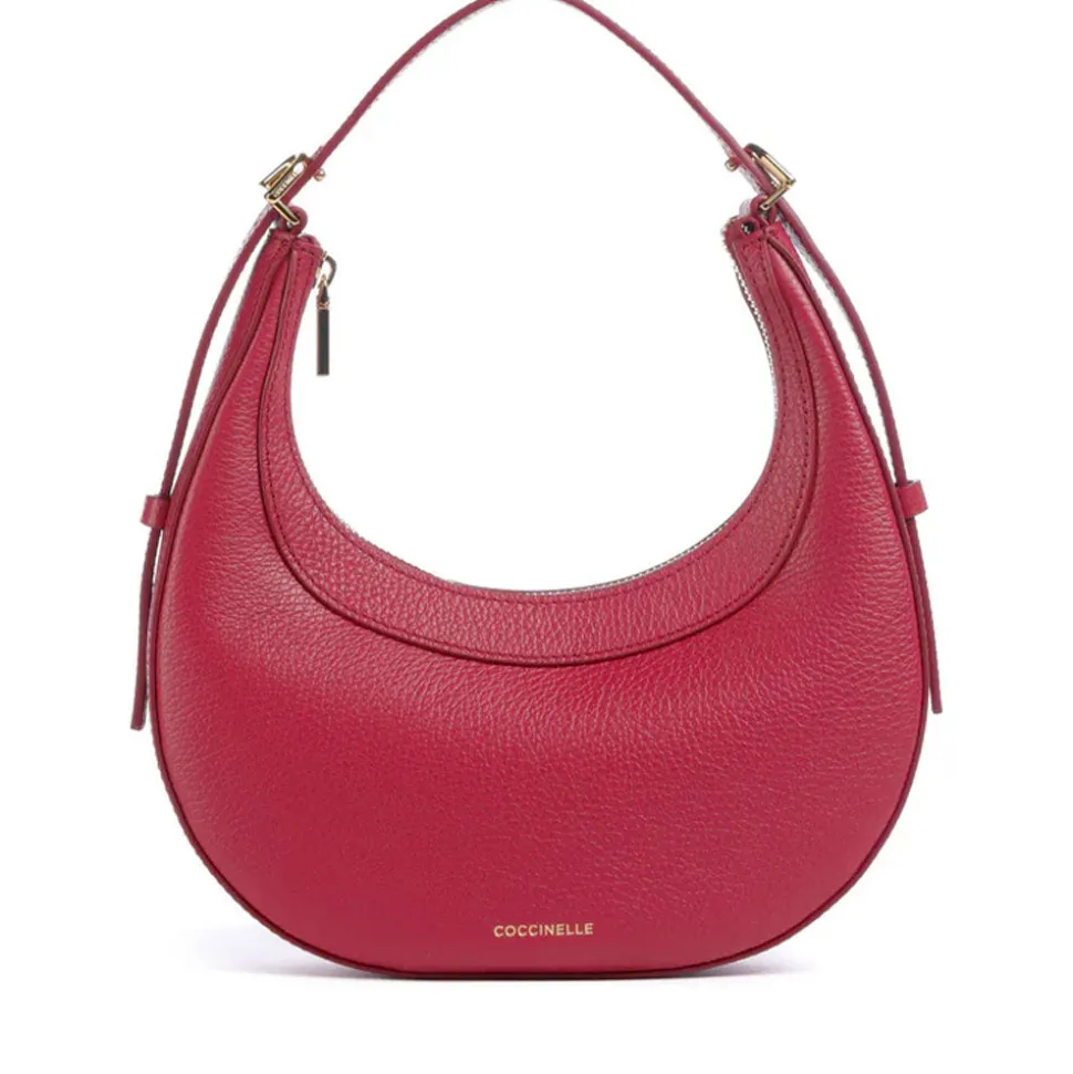 Borsa Donna a Mano con Tracolla COCCINELLE in Pelle Sangria Linea Whisper