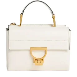 Borsa Donna a Mano con Tracolla COCCINELLE Linea Arlettis in Pelle colore Pearl
