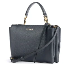 Borsa Donna a Mano con Tracolla COCCINELLE Linea Arlettis in Pelle colore Midnight Blue