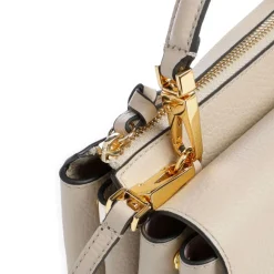 Borsa Donna a Mano con Tracolla COCCINELLE Linea Arlettis in Pelle colore Sandshell