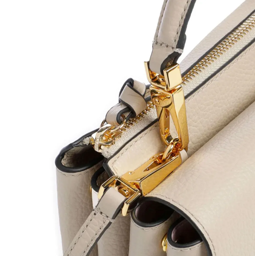 Borsa Donna a Mano con Tracolla COCCINELLE Linea Arlettis in Pelle colore Sandshell