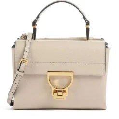 Borsa Donna a Mano con Tracolla COCCINELLE Linea Arlettis in Pelle colore Sandshell
