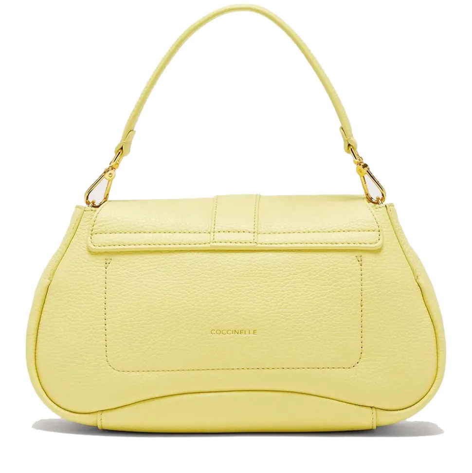Borsa Donna a Mano con Tracolla COCCINELLE in Pelle linea Himma colore Lime Wash
