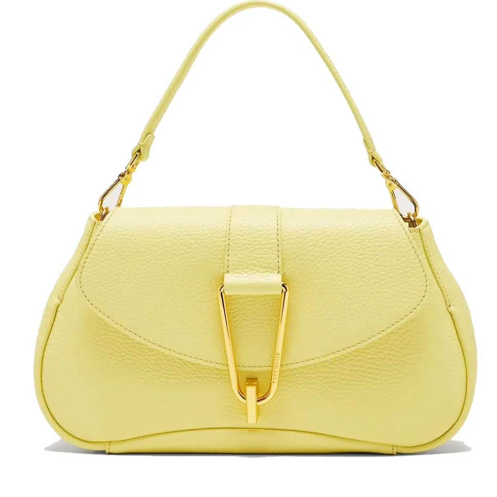 Borsa Donna a Mano con Tracolla COCCINELLE in Pelle linea Himma colore Lime Wash