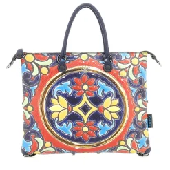 Borsa Donna a Mano con Tracolla GABS G3 PLUS Medium in Pelle stampa Maioliche