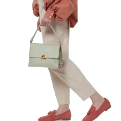 Borsa Donna a Mano con Tracolla COCCINELLE linea Binxie in Pelle Celadon Green