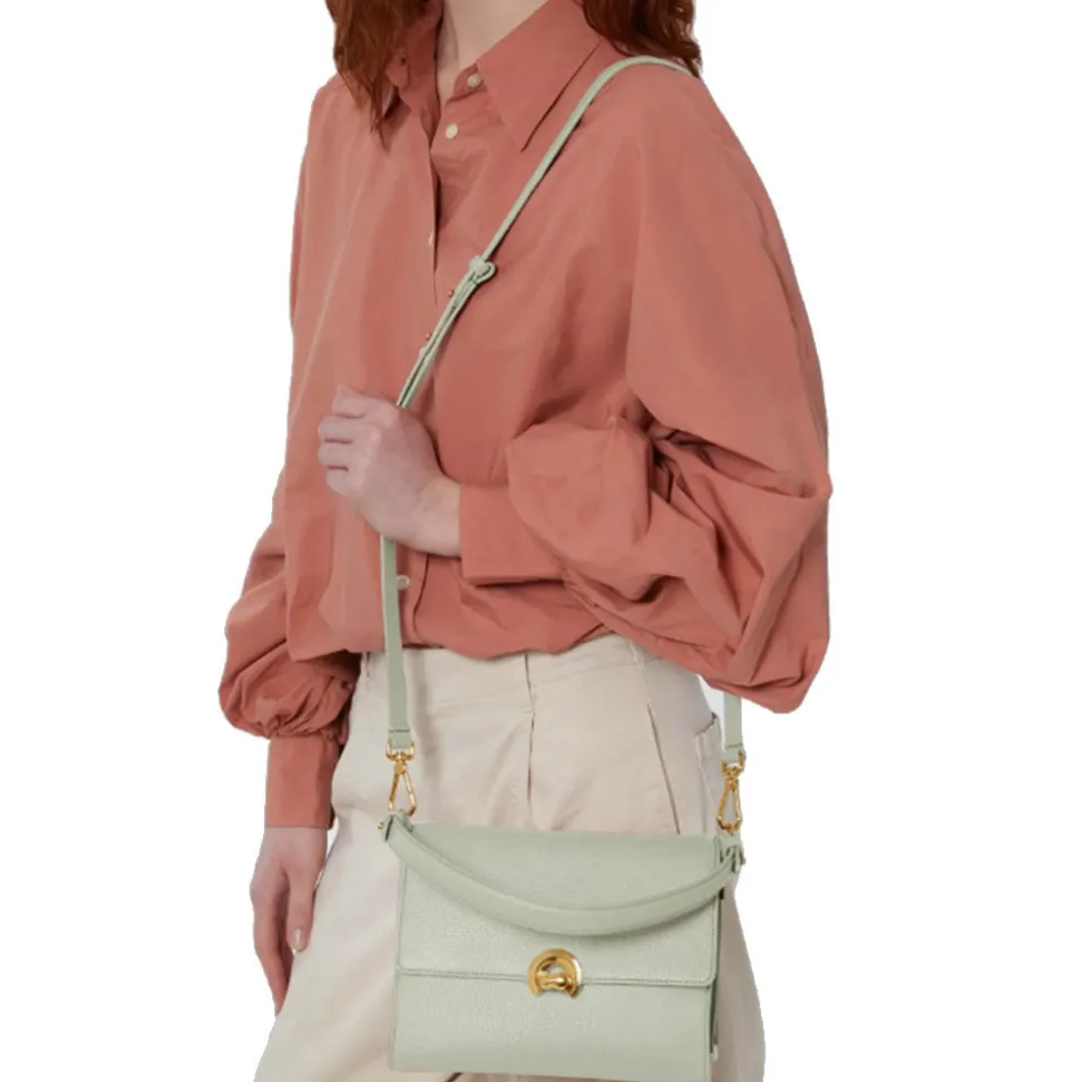Borsa Donna a Mano con Tracolla COCCINELLE linea Binxie in Pelle Celadon Green
