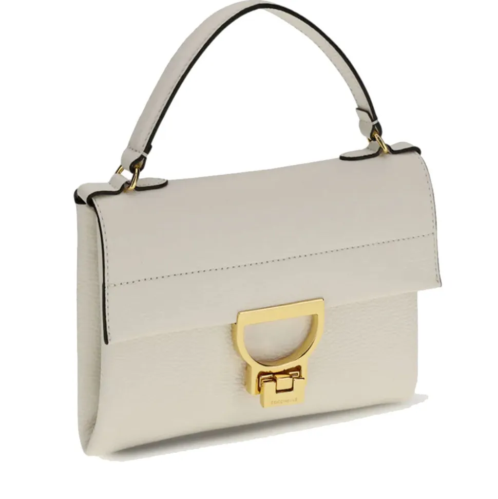 Borsa Donna a Mano con Tracolla COCCINELLE in Pelle Linea Arlettis Mini colore Pearl
