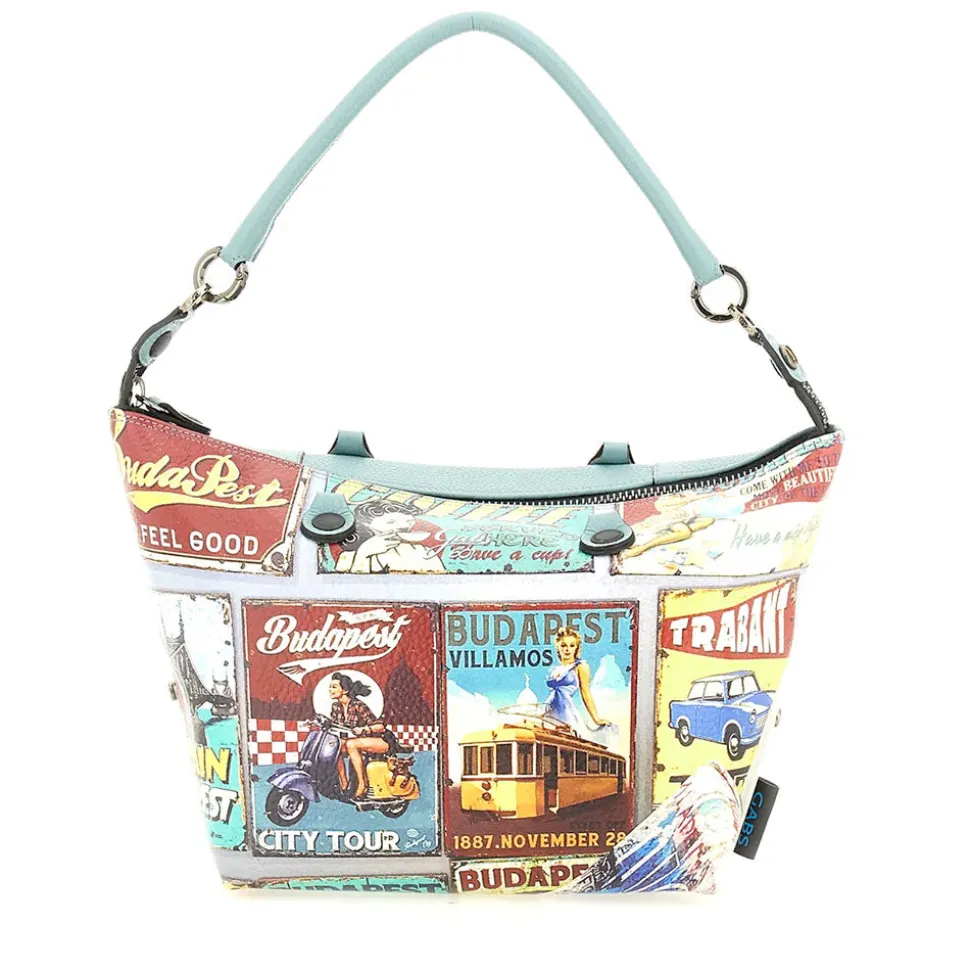 Borsa Donna a Mano con Tracolla GABS G3 PLUS Large in Pelle stampa Budapest