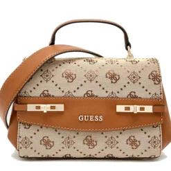 Borsa Donna a Mano GUESS Linea Melinda Colore Latte Logo Misura Piccola
