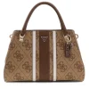Borsa Donna a Mano GUESS Linea Noelle Colore Latte Logo - Brown