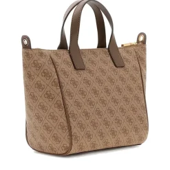 Borsa Donna a Mano in Tessuto GUESS Linea Follie colore Latte Logo