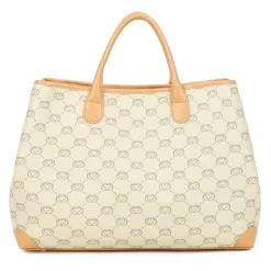 Borsa Donna a Mano Large BRACCIALINI linea Monogram in Pelle Beige