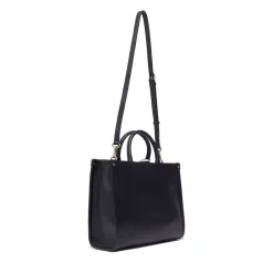 Borsa Donna a Mano Large LIU JO Better stampa Bottalata Nera con Charm