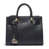Borsa Donna a Mano LIU JO Better effetto Bottalato Nero con Charm