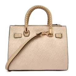 Borsa Donna a Mano LIU JO Neutro con Logo Monogram All Over