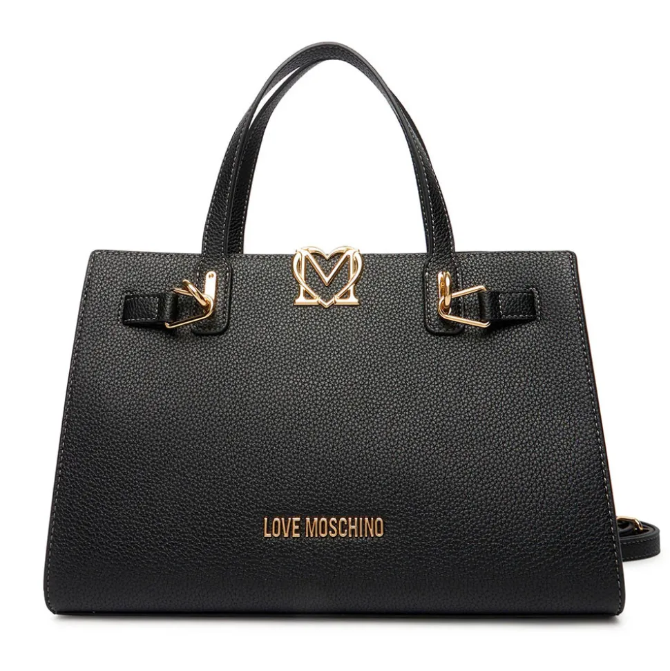 Borsa Donna a Mano LOVE MOSCHINO linea Soft Sculpt Nera