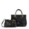 Borsa Donna a Mano Media BRACCIALINI linea Beth Puffy in Nylon Nero