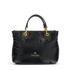 Borsa Donna a Mano Media BRACCIALINI linea Beth Puffy in Nylon Nero