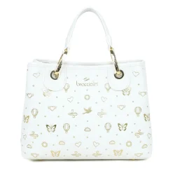 Borsa Donna a Mano Media BRACCIALINI linea Beth Strass Bianco