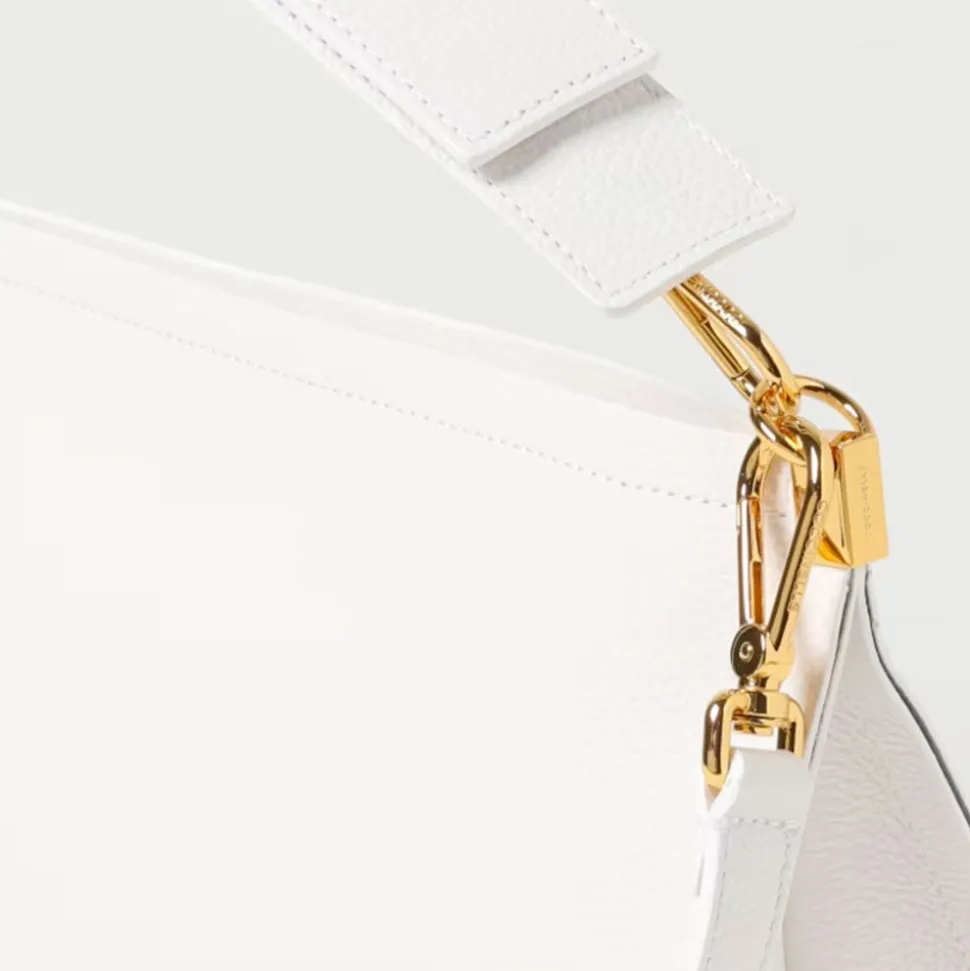 Borsa Donna a Mano Media COCCINELLE in Pelle linea Spin colore Brillant White - Celadon Green