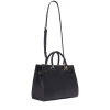 Borsa Donna a Mano Media LIU JO Better effetto Bottalato Nero con Charm
