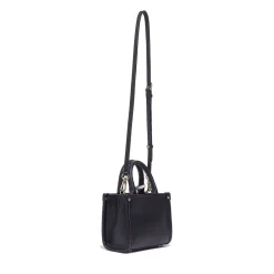 Borsa Donna a Mano Mini LIU JO Better stampa Bottalata Nera con Charm