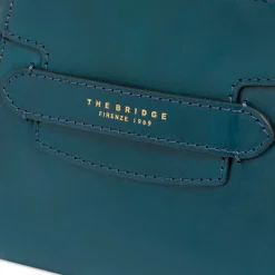 Borsa Donna a Mano THE BRIDGE linea Lucrezia in Pelle Blu Pavone
