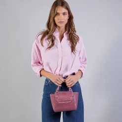 Borsa Donna a Mano THE BRIDGE linea Lucrezia in Pelle Viola Orchidea