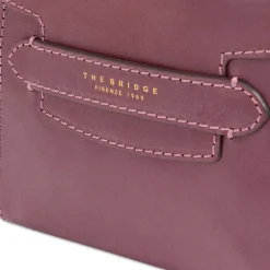 Borsa Donna a Mano THE BRIDGE linea Lucrezia in Pelle Viola Orchidea