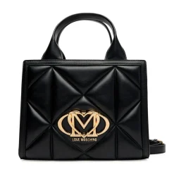 Borsa Donna a Mano Trapuntata LOVE MOSCHINO linea Embossed Nera