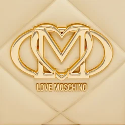 Borsa Donna a Mano Trapuntata LOVE MOSCHINO linea Embossed color Burro